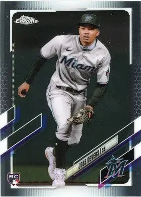 Jose Devers Rookie 2021 Topps Chrome Update #USC53 Miami Marlins - Baseball Card Single