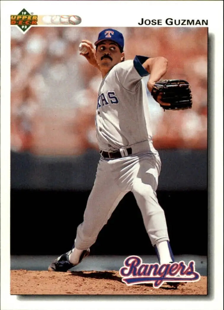 Jose Guzman 1992 Upper Deck MLB #204 Baseball Card Texas Rangers
