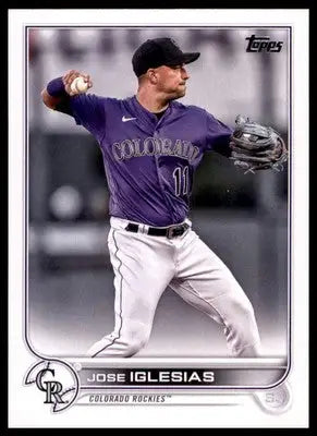 Jose Iglesias 2022 Topps Update #US189 Colorado Rockies - Baseball Card Single