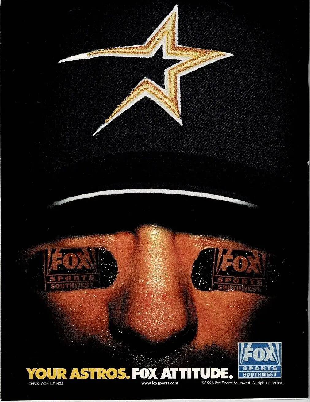 Jose Lima Signed 1998 Houston Astros Game Program Magazine showcasing team advertisement