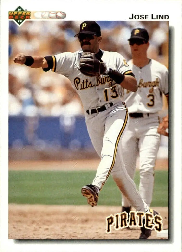 Jose Lind 1992 Upper Deck MLB #205 Baseball Card Pittsburgh Pirates