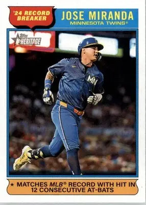 Jose Miranda - 2025 Topps Heritage - #4 - Baseball - Baseball Card Single