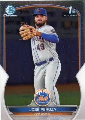 Jose Peroza 2023 Bowman Chrome Prospects #BCP-149 New York Mets - Baseball Card Single