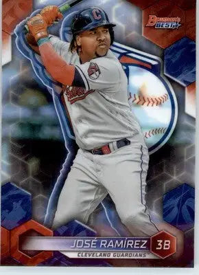 José Ramírez - 2023 Bowman’s Best - #16 - Refractors Baseball - Baseball Card Single