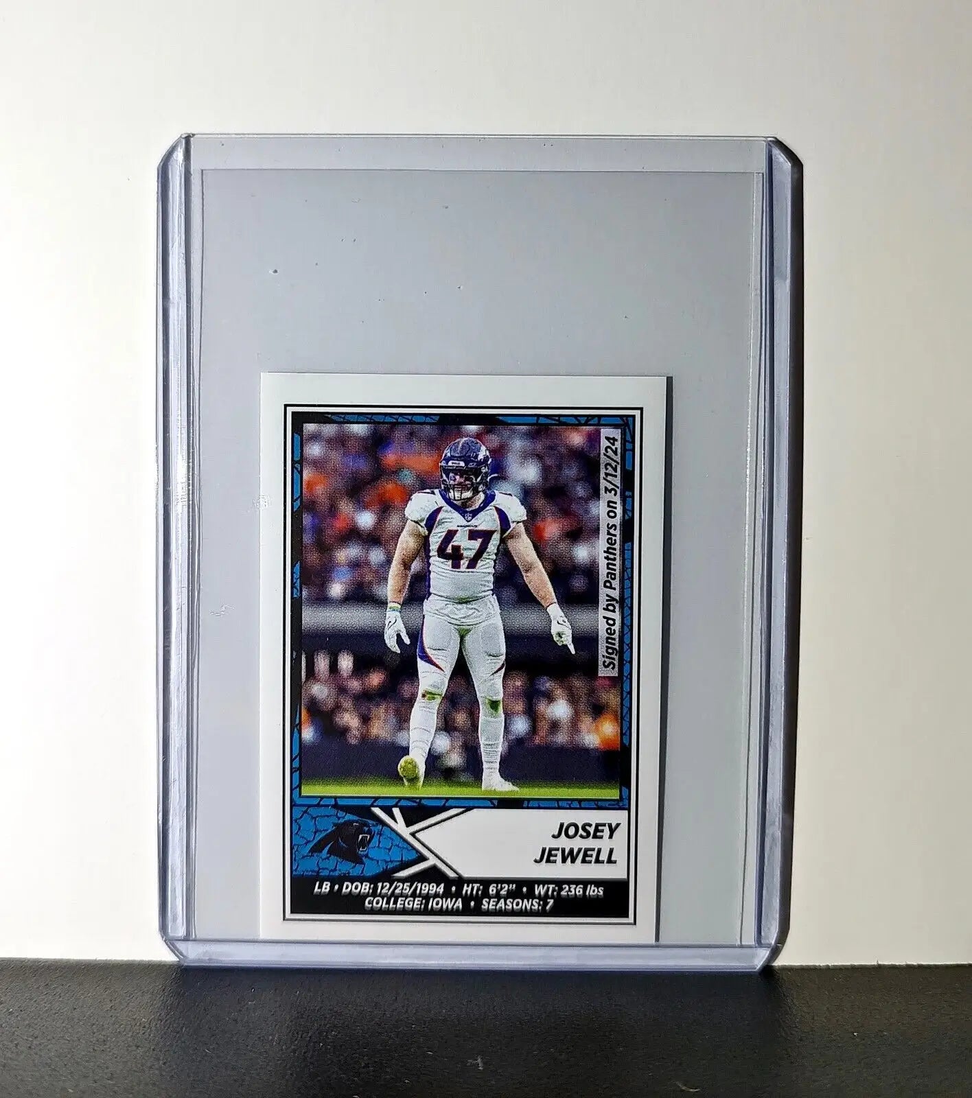 Josey Jewell 2024 Panini NFL Sticker #453 Carolina Panthers