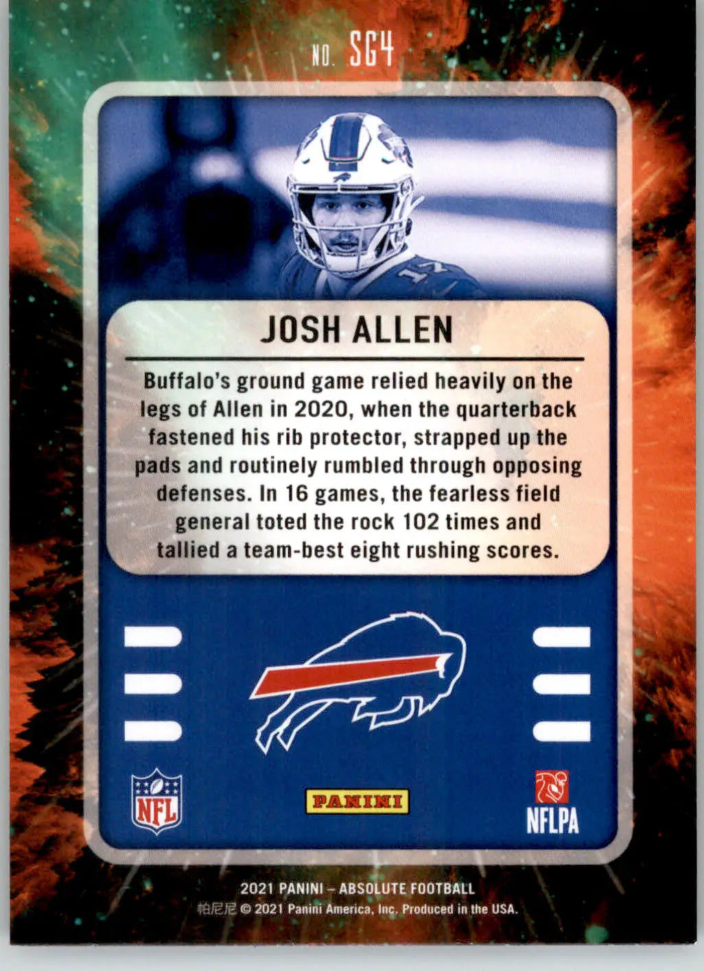 Josh Allen - 2021 Panini Absolute - #SG4 - Star Gazing Football - Football Card Single