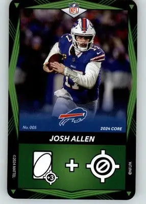 Josh Allen - 2024 UNO Elite Core Edition - Green - #005 - Football - Football Card Single