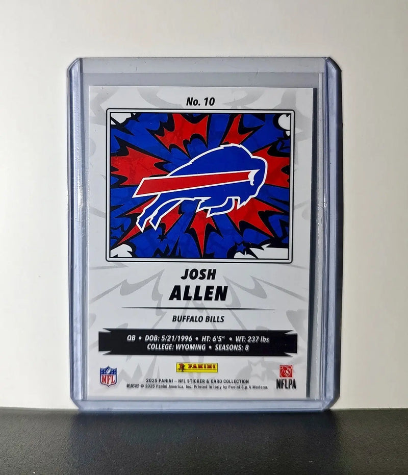 Josh Allen 2025 Panini NFL #10 Sticker Card Buffalo Bills