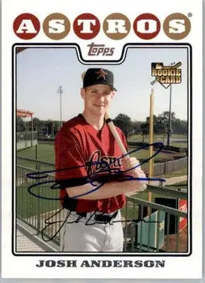 Josh Anderson - 2008 Topps - #177 - AUTO Baseball - Baseball Card Single