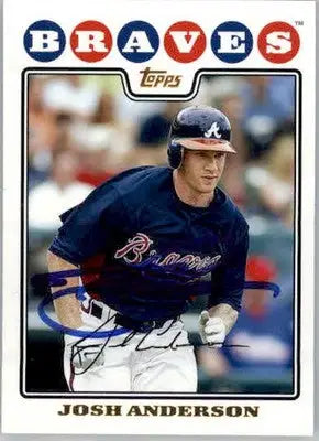 Josh Anderson - 2008 Topps Updates & Highlights - #UH7 - AUTO Baseball - Baseball Card Single