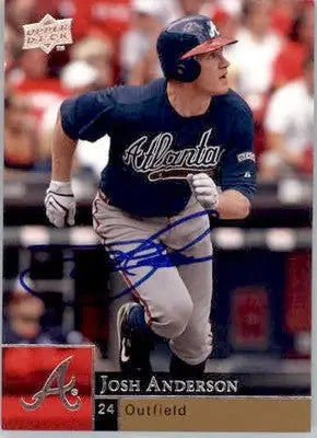 Josh Anderson - 2009 Upper Deck - #517 - AUTO Baseball - Baseball Card Single