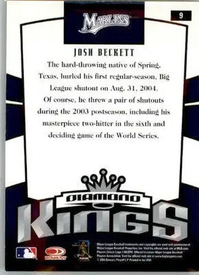 Josh Beckett - 2005 Donruss - #9 - Baseball - Baseball Card Single
