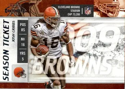 Josh Cribbs - 2009 Playoff Contenders - #24 - Football - Football Card Single