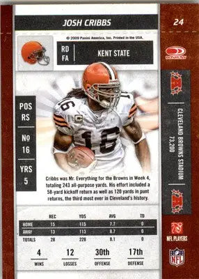 Josh Cribbs - 2009 Playoff Contenders - #24 - Football - Football Card Single