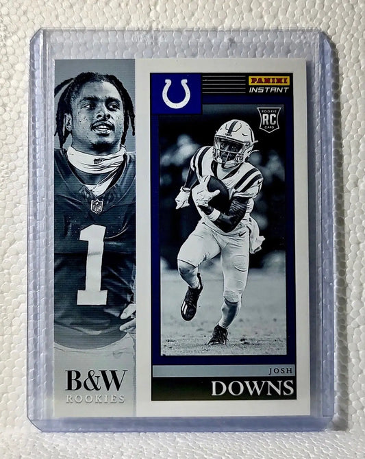 Josh Downs 2023 Panini NFL #24 Black & White Rookies Card Colts 1/216 - Football Card Single