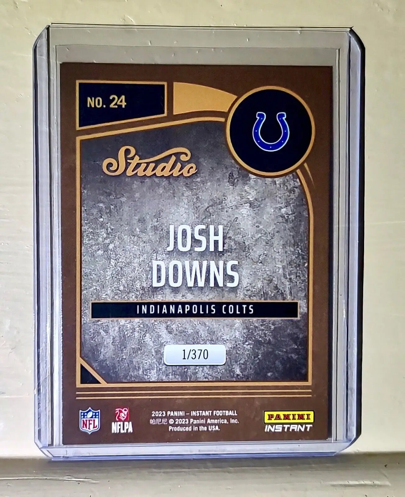 Josh Downs 2023 Panini NFL Studio Rookies #24 Rookie Card 1/370