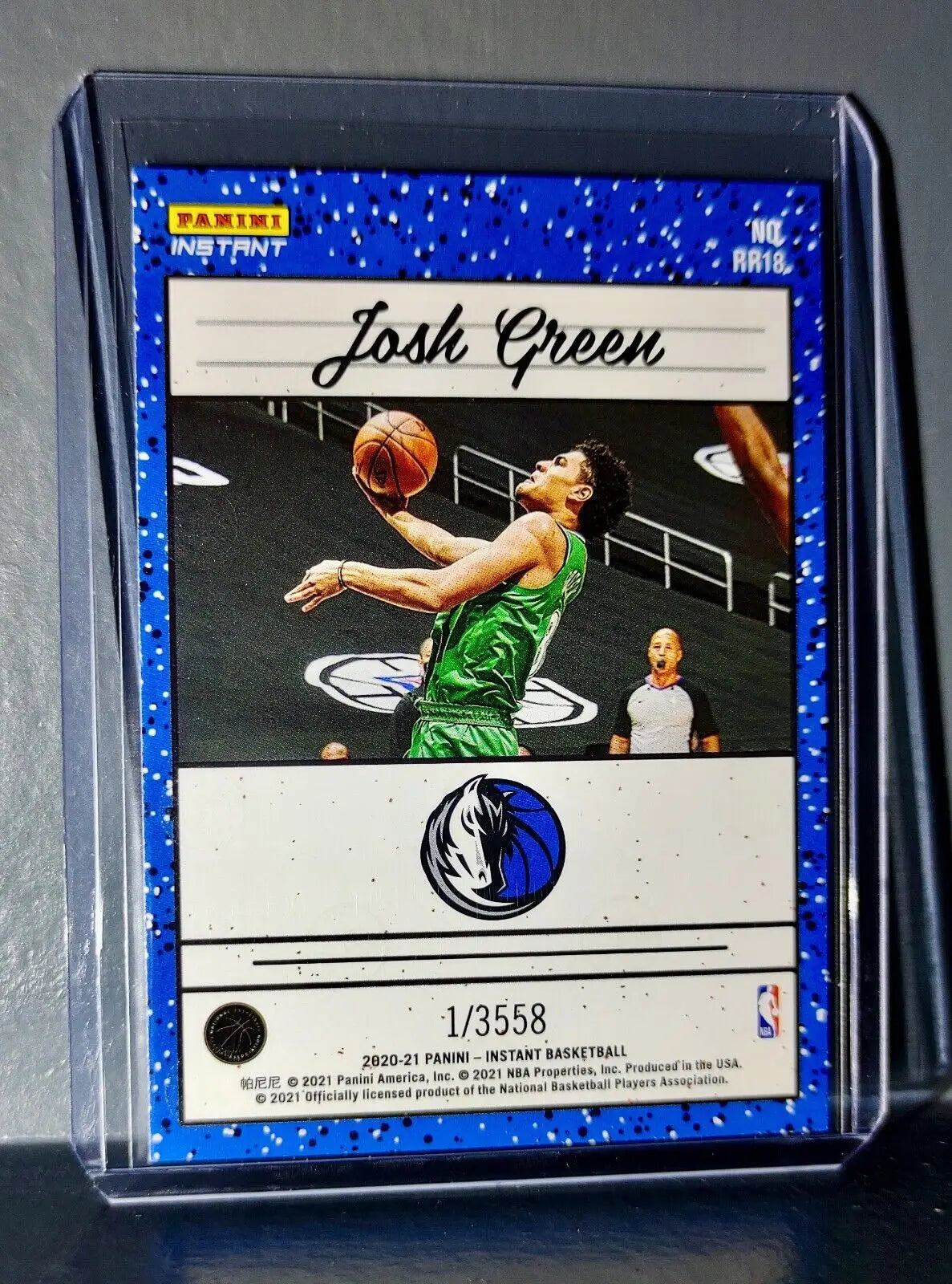 Josh Green 2020-2021 Panini NBA Instant #18 Rated Rookie Retro Card 1/3558