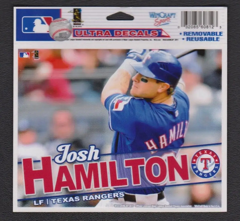 Josh Hamilton Texas Rangers Wincraft Ultra Decal for removable and reusable support