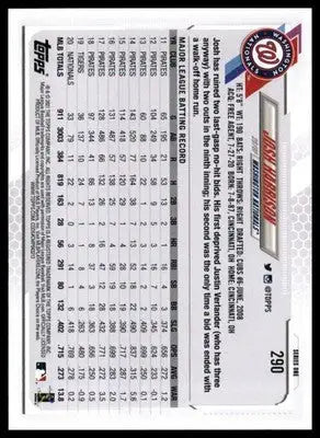 Josh Harrison 2021 Topps Royal Blue #290 Washington Nationals - Baseball Card Single