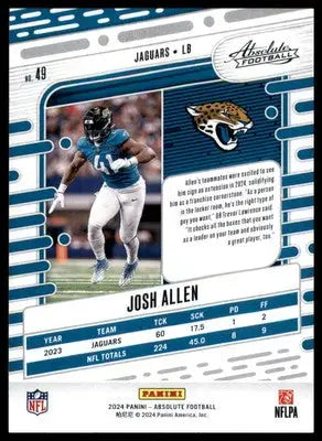Josh Hines-Allen 2024 Panini Absolute Retail #49 Jacksonville Jaguars - Football Card Single