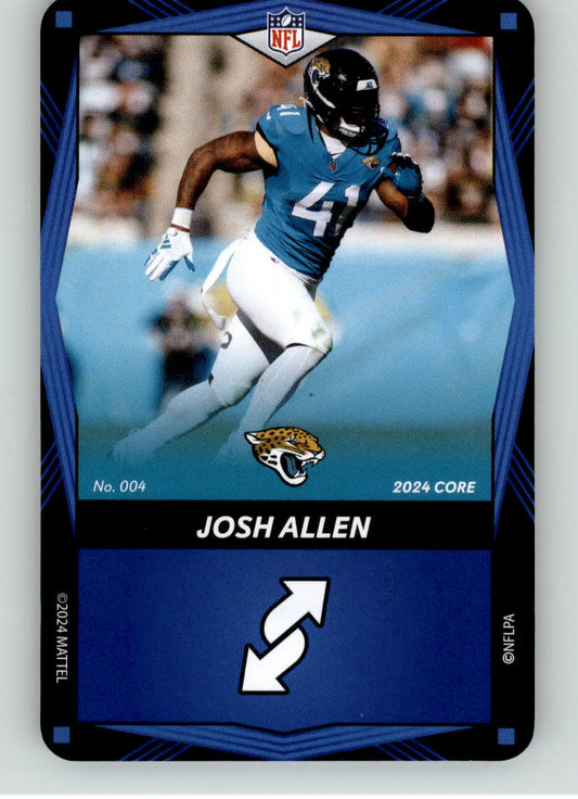 Josh Hines-Allen - 2024 UNO Elite Core Edition - Blue - #004 - Football - Football Card Single