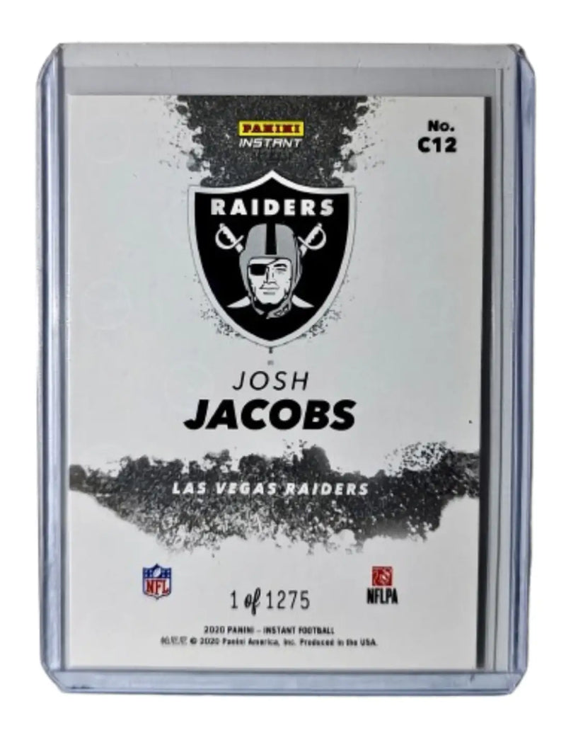 Josh Jacobs 2020 Panini NFL Instant My City #12 Football Card 1 of 1275