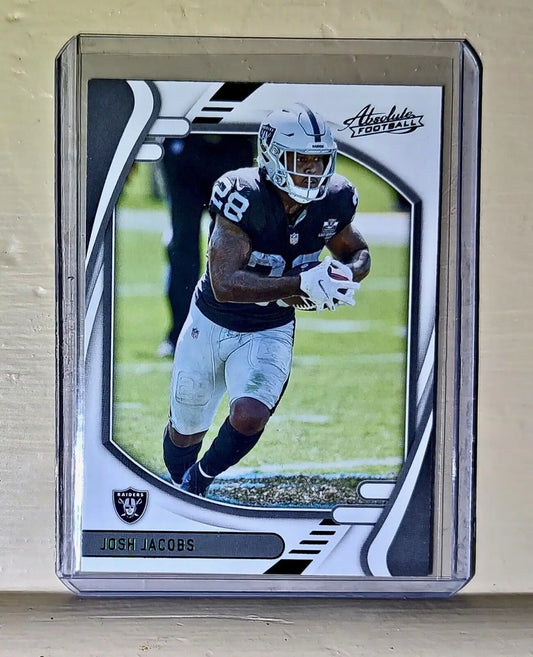 Josh Jacobs 2021 Panini NFL Absolute Green Parallel Football #72 Card Raiders - Football Card Single