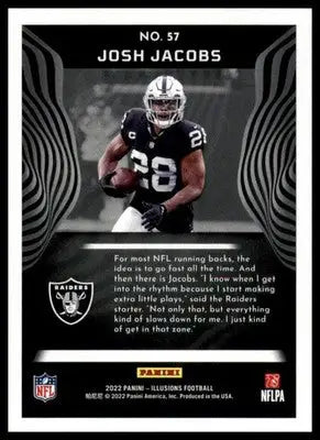 Josh Jacobs 2022 Panini Illusions Retail #57 Las Vegas Raiders - Football Card Single