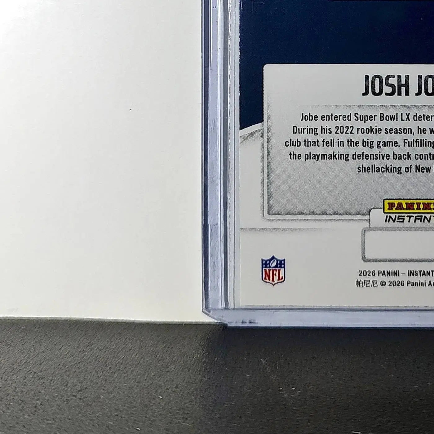 Josh Jobe 2026 Panini NFL Super Bowl LIX Champions #23 Card Seattle Seahawks - Football Card Single