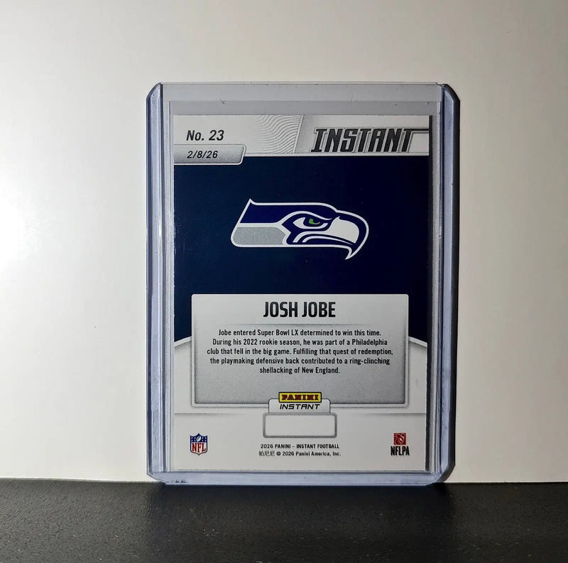 Josh Jobe 2026 Panini NFL Super Bowl LIX Champions #23 Card Seattle Seahawks - Football Card Single