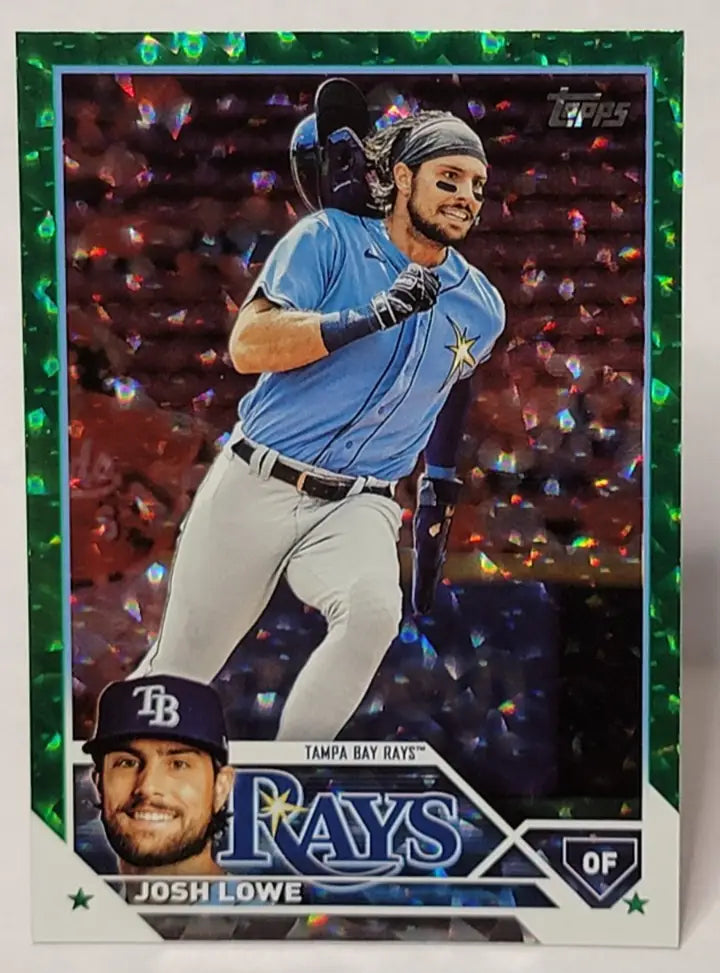 Josh Lowe Tampa Bay Rays 2024 Topps Update US303 Green Patterned Foilboard card