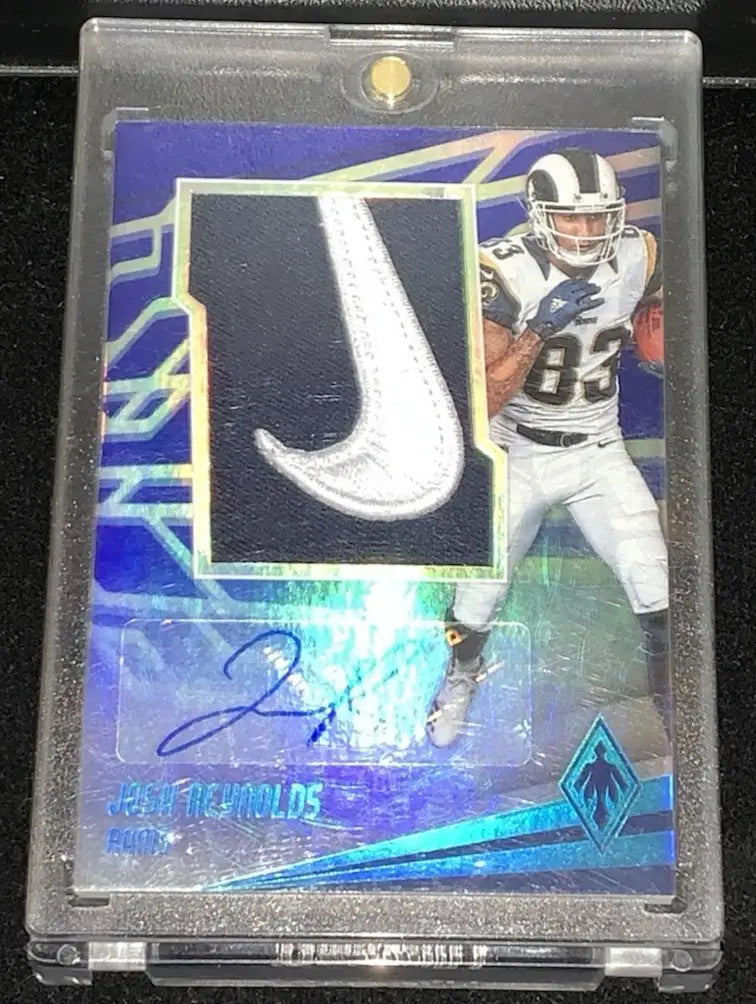 Josh Reynolds 2017 Patch Auto Phoenix Nike Swoosh #2/2 Rams Jets TAMU Aggies - Football Card Single