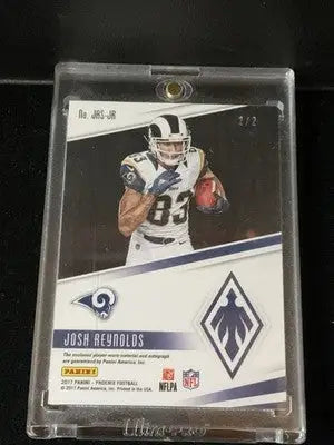 Josh Reynolds 2017 Patch Auto Phoenix Nike Swoosh #2/2 Rams Jets TAMU Aggies - Football Card Single