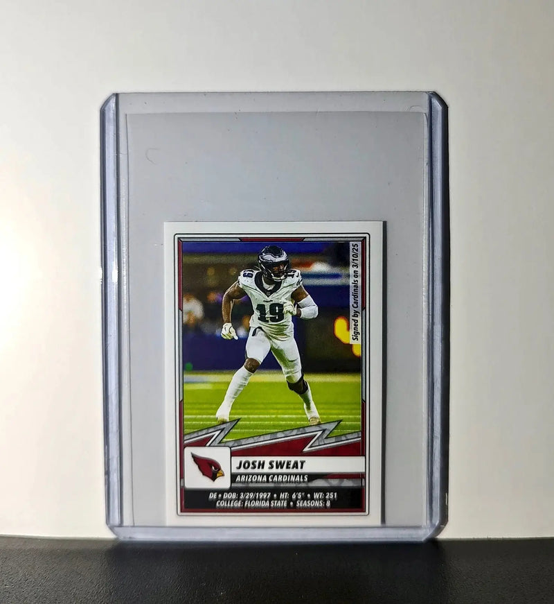 Josh Sweat 2025 Panini NFL #495 Sticker Arizona Cardinals - Football Card Single