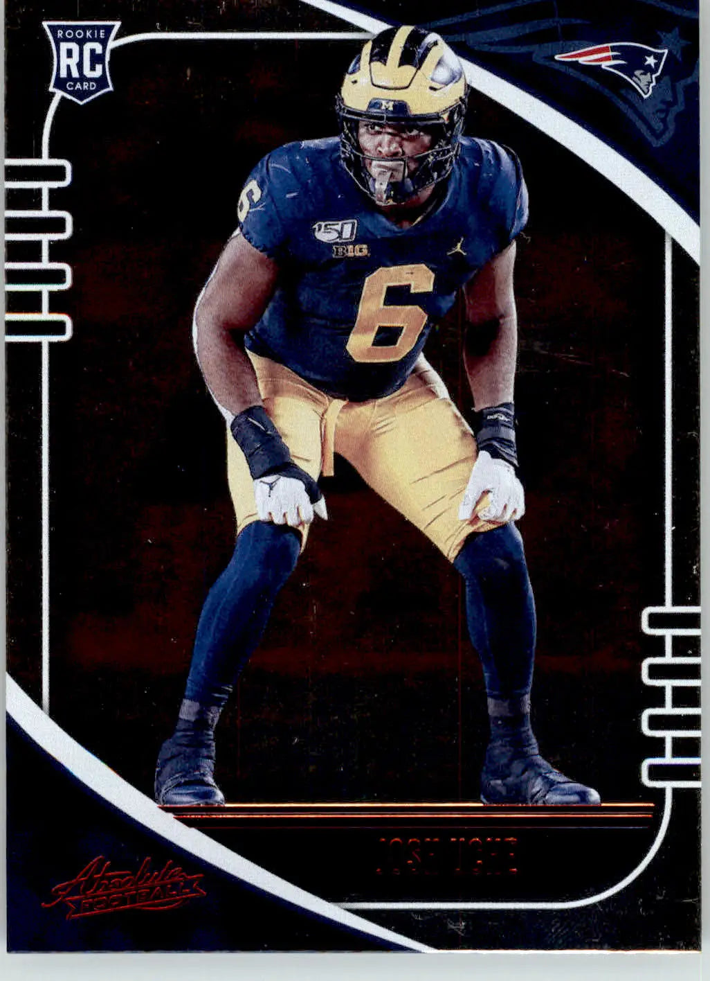 Josh Uche - 2020 Panini Absolute - #164 - Red Rookie Football - Football Card Single