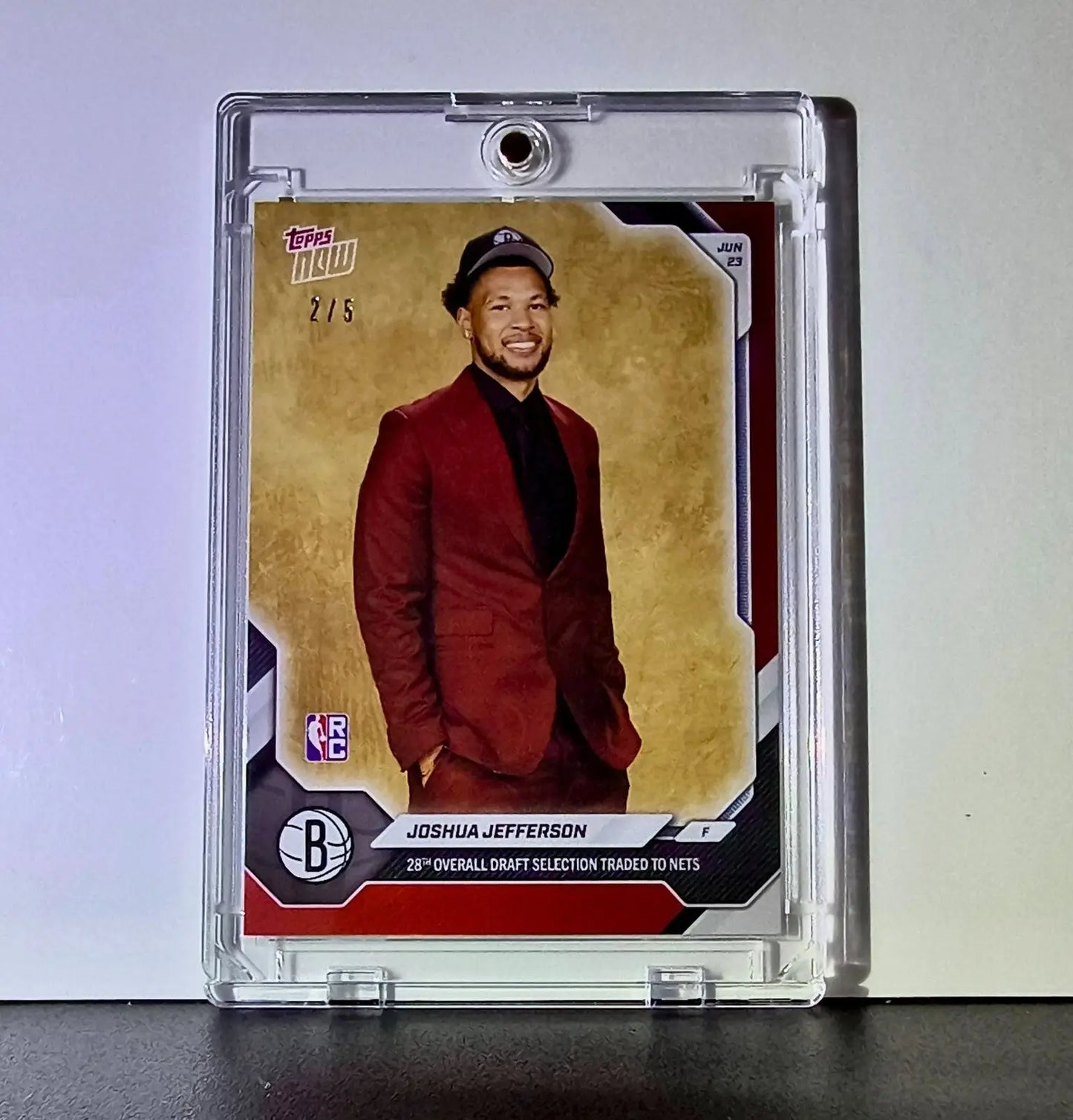 Joshua Jefferson Rookie 2026-27 Topps NBA Draft #JJEF Red Foil 2/5 Card Nets - Basketball Card Single