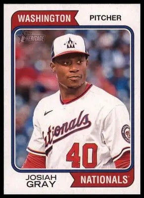 Josiah Gray 2023 Topps Heritage #376 Washington Nationals - Baseball Card Single