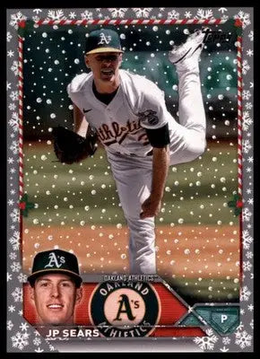 JP Sears 2023 Topps Holiday Metallic #H133 Oakland Athletics - Baseball Card Single