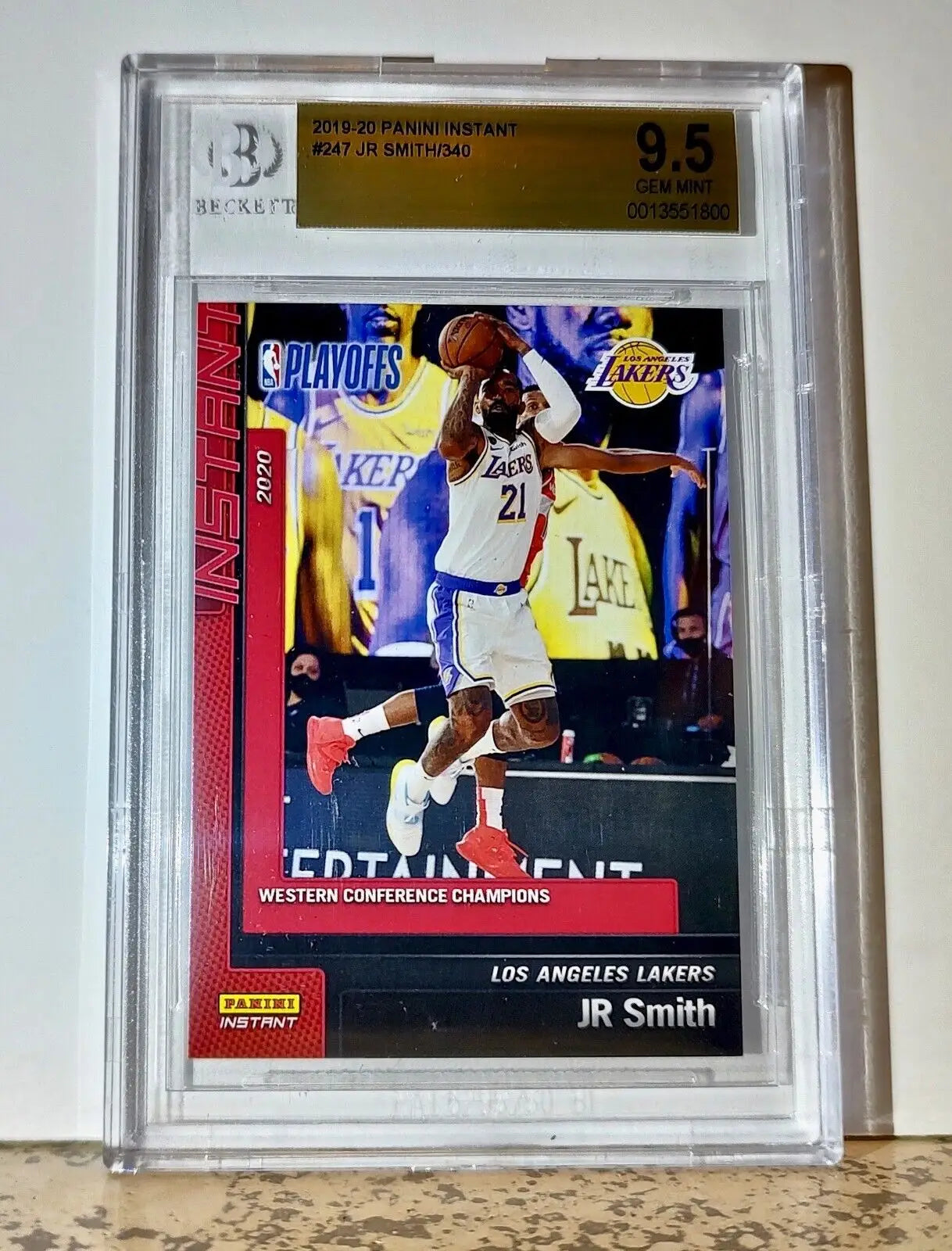 JR Smith 2019-20 Panini NBA #247 Card 1 of 340 BGS 9.5 Gem Mint LA Lakers - Basketball Card Single