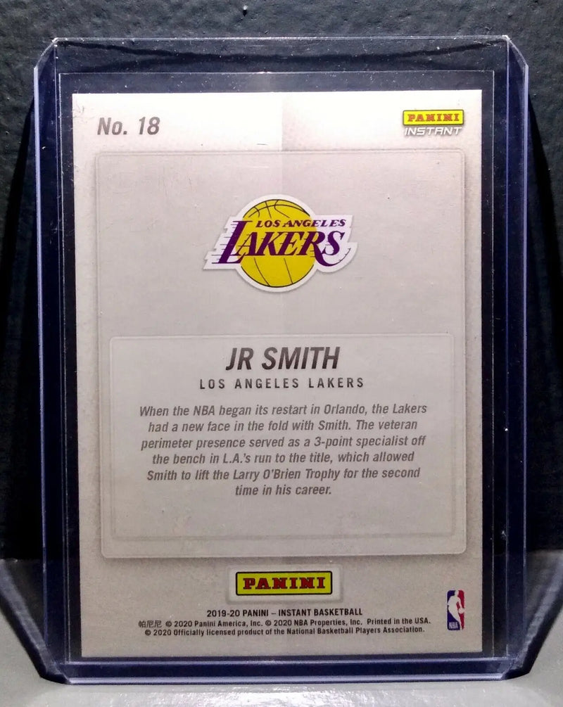 JR Smith 2020 Panini LA Lakers NBA Champions #18 Basketball Card - Basketball Card Single