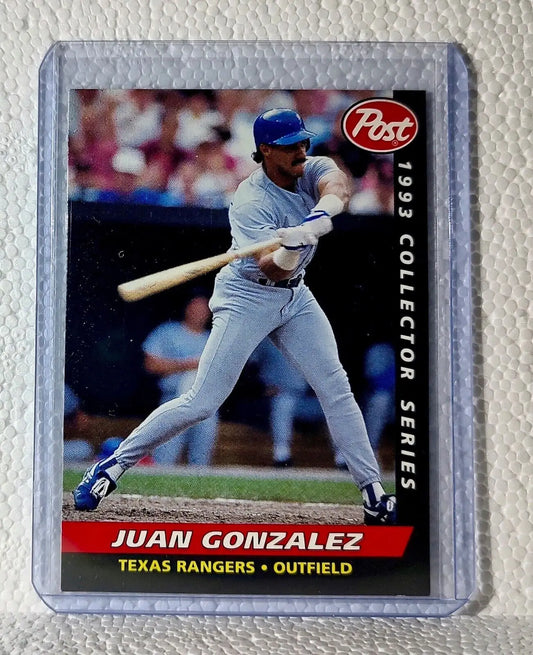 Juan Gonzalez 1993 Post MLB #23 Collector Series Baseball Card Texas Rangers - Baseball Card Single