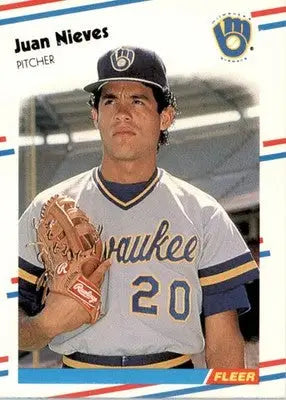 Juan Nieves - 1988 Fleer - #170 - Baseball - Baseball Card Single