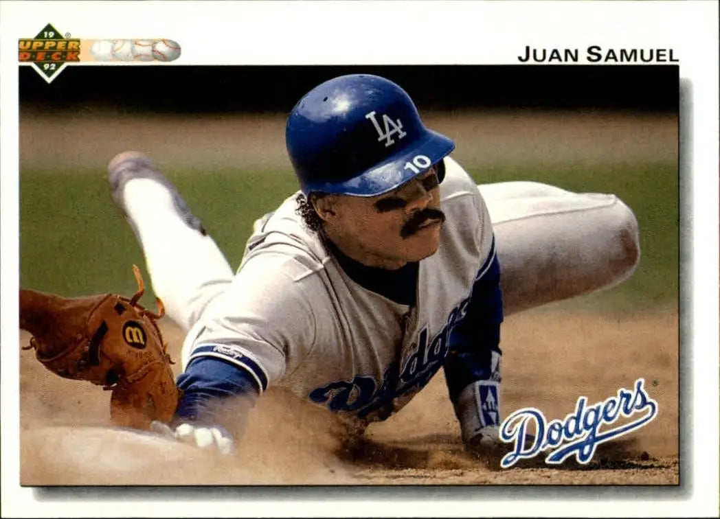 Juan Samuel 1992 Upper Deck MLB #195 Baseball Card Los Angeles Dodgers - Baseball Card Single
