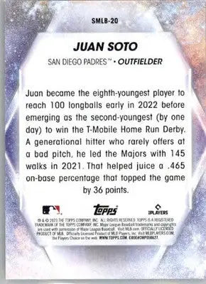 Juan Soto - 2023 Topps - #SMLB-20 - Stars of MLB Baseball - Baseball Card Single