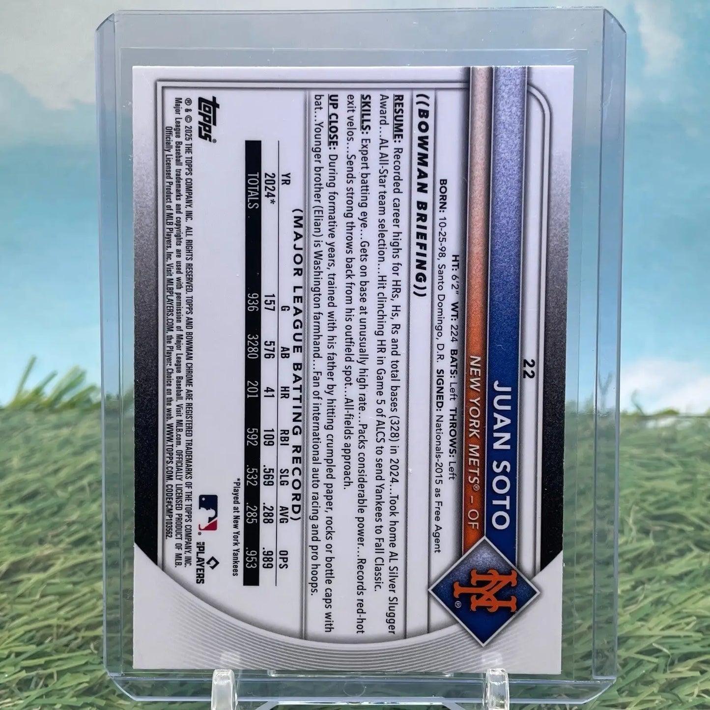 Juan Soto 2025 Bowman Chrome Mega Box Mojo Refractor #22 - Baseball Card Single