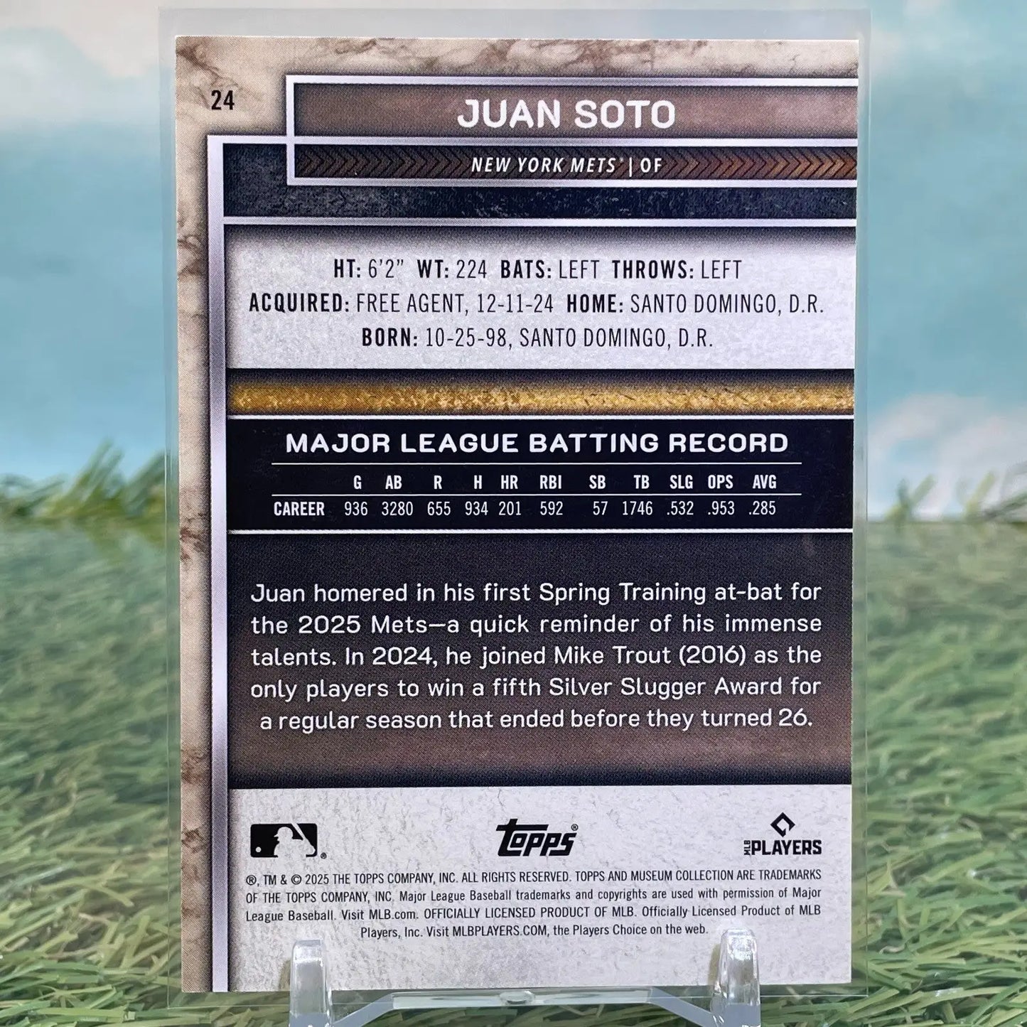 JUAN SOTO 2025 TOPPS MUSEUM COLLECTION BASEBALL GOLD METS /249 - Baseball Card Single