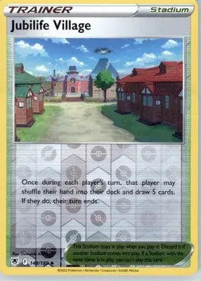 Jubilife Village - SWSH10: Astral Radiance - Reverse Holo LP - #148/189 - Pokémon Card Single