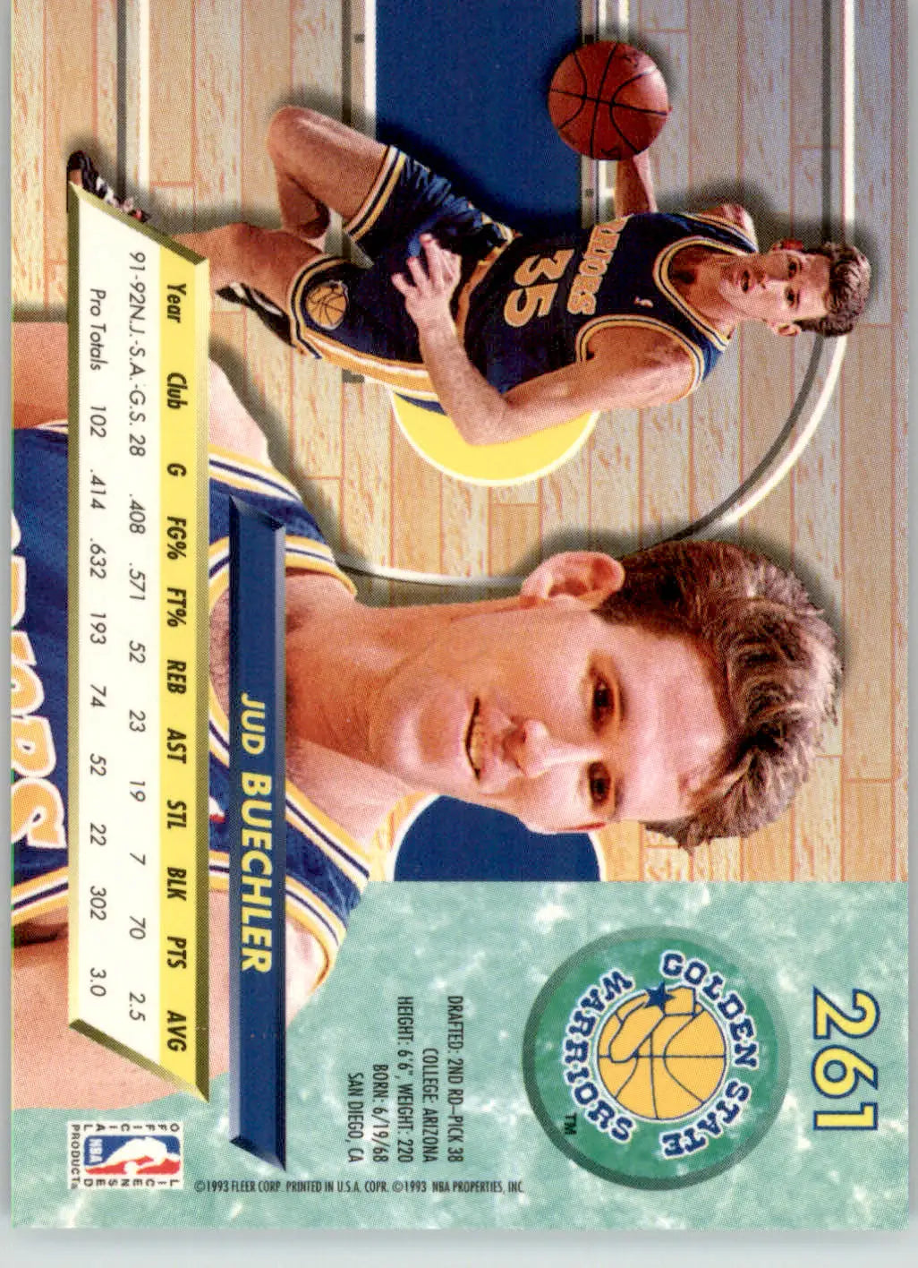 Jud Buechler - 1992-93 Ultra - #261 - Basketball - Basketball Card Single