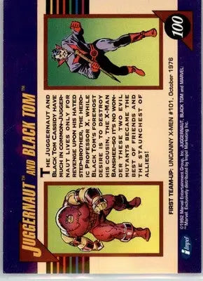Juggernaut and Black Tom - 1992 Impel Marvel Universe - NM - #100 - Marvel Card Single