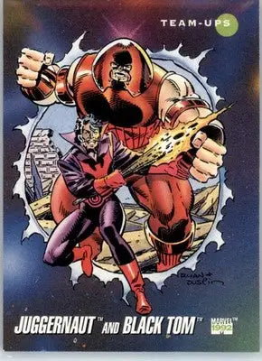 Juggernaut and Black Tom - 1992 Impel Marvel Universe - NM - #100 - Marvel Card Single
